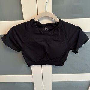 NVGTN Black Vortex Seamless Bra Top